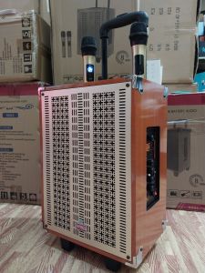 Loa Kéo Karaoke bluetooth Partybox ONTEKCO 8212 - đèn Led RGB loa kéo kèm 02 micro sóng UHF chống rú dít tốt