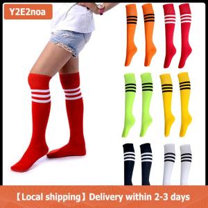 【Local shipping】 Football Socks High Quality Long Tube Knee Cotton Legging Stockings Soccer Baseball Running Sport Adults Socks