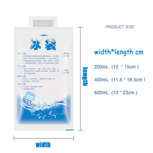 1 PCS 200ml/400ml/600ml Reusable Gel Ice Bag Dry Cold Ice Pack Food Fresh Ice Bag Pain Cold Compress Drinks Refrigerate Coolers