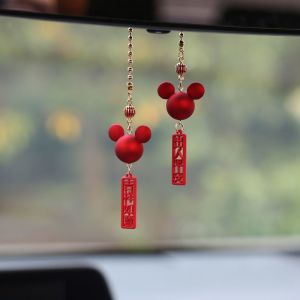 Cartoon cute car pendant high-end car interior decoration rearview mirror decoration safety symbol pendant goddess style