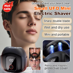 ⏰Flash Sale🥇Long - Lasting “Sweep Away Stubbles” Flying Saucer Mini Electric Shaver Digital Mini Electric Shaver to Remove Stubbles Effectively Durable Mini Electric Shaver in Flying Saucer Shape for Precise Shaving