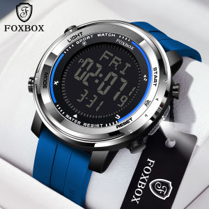 LIGE & FOXBOX Watch Men Top Brand Flashlight Luminous Calendar Waterproof Digital Watch + Box