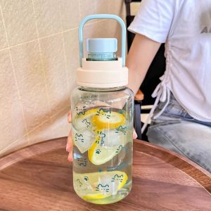 Creative space cup sports plastic cup convenient ins water cup student fitness cup heat-resistant
