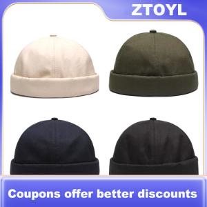 【ZTOYL】 Vintage Brimless Cotton Baseball Snapback Caps Hip Hop Skull Hats Adjustable