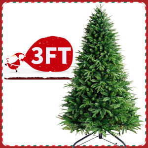 3ft/4ft/5ft/6ft/7ft/8ft Full Set Christmas Tree Complete Ornaments Balls Pine Cones Foldable Stand Ber Months Home Condo Decor COD