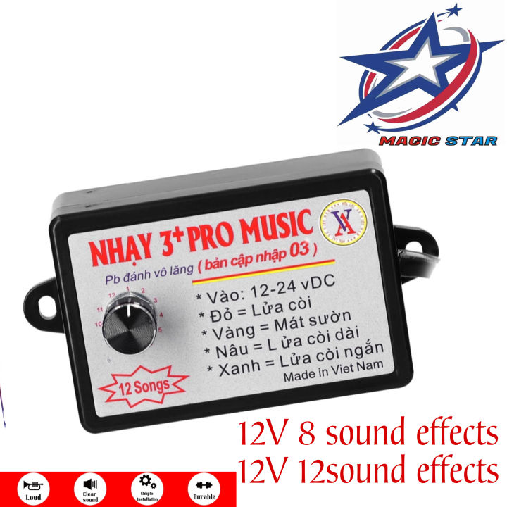 2024 New Nhay 3+Pro 12v24v Universal Music for Horn Relay Car Horn