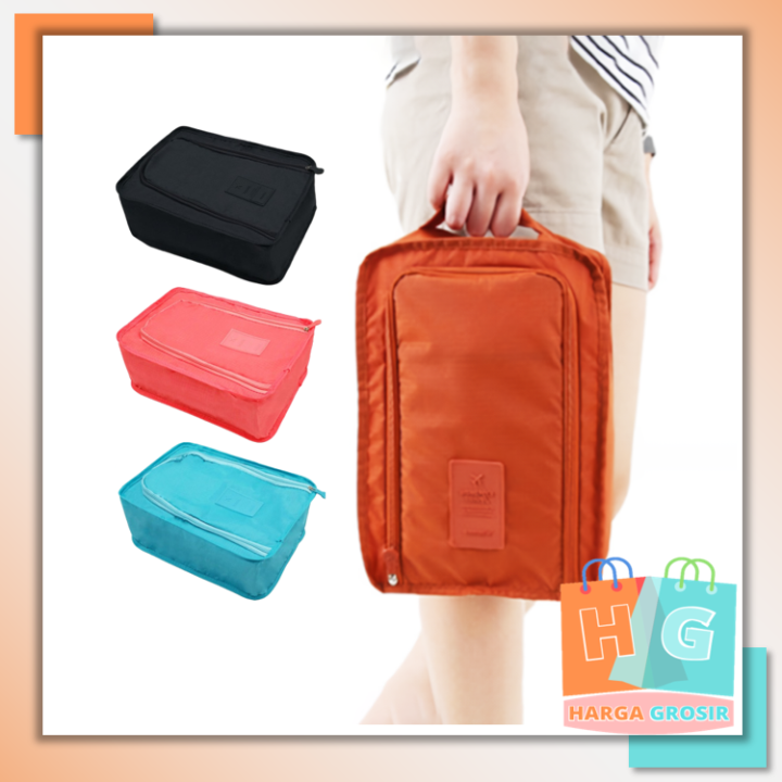 Harga Grosir Shoes Pouch Travel Tas Penyimpanan Sepatu Lipat