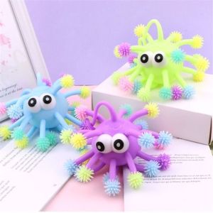 DIGREPAIR ของเล่นการ์ตูนเรืองแสงของเล่นเด็กเรืองแสงระบายแวววาวลูกบอลขนของเล่นอิเล็กทรอนิกส์ Unpressure ของเล่น