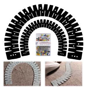 2 Piece Flexible Silicone Hemming Set For Seamlessly Sewing Projects Heat Resistant Ruler With Antislip Measurement Hole