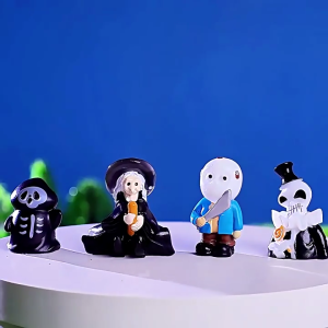 Halloween Miniature Figurines Garden Decors Resin WitchPumpkins Skull Ghosty Statue Ornament Halloween Party Decorations