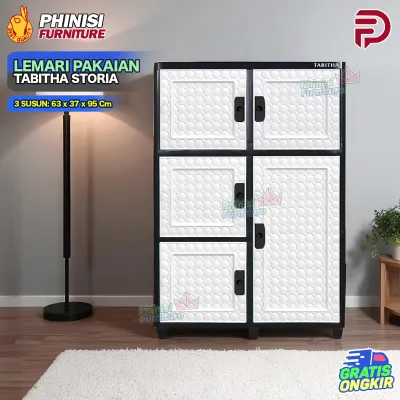 Lemari Pakaian Plastik Tabitha Storia Lemari Baju Lemari TV Rak TV Meja TV Lemari Kaca