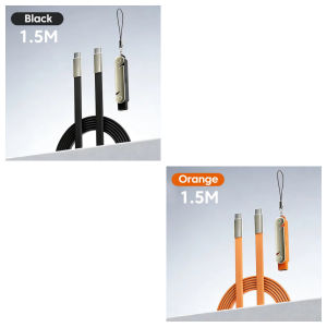 (Ship IN 12H) KEBETEME 240W 2-in-1 Fast Charging Foldable Bracket Data Cable Type-C to Type-C Data Wire with Phone Tablet Stand