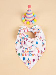 New Dog Bandana Birthday BibSupplies Party HatAccessories Wholesale