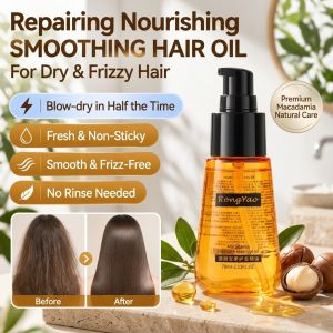 Moisturizing Hair Serum Nourishing Hair Oil Leave In Treatment for Dry Frizzy Hair Helps Improve Smoothness Softness Shine and Manageability