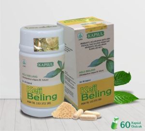 Ekstrak Daun Keji Beling Kering Herbal Batu Ginjal Obat Infeksi Saluran Kemih Kencing isi 60 kapsul