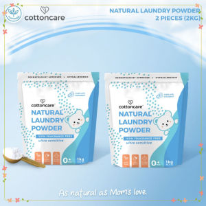 Cottoncare™ (2 kgs) Ultra-Sensitive Unscented Plant-Based Laundry Detergent Powder Soap Central