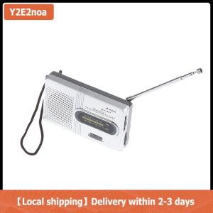 【Local shipping】 Portable Mini Radio Handheld AM FM Music Player Speaker Outdoor Stereo Radio with Telescopic Antenna