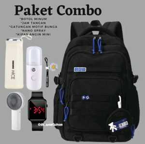 PROMO !! COD Bayar ditempat // Tas Ransel Sekolah Anak Banyak Bonus / Tas Sekolah Anak SMP SMA / Backpack Anak Remaja Korea Style
