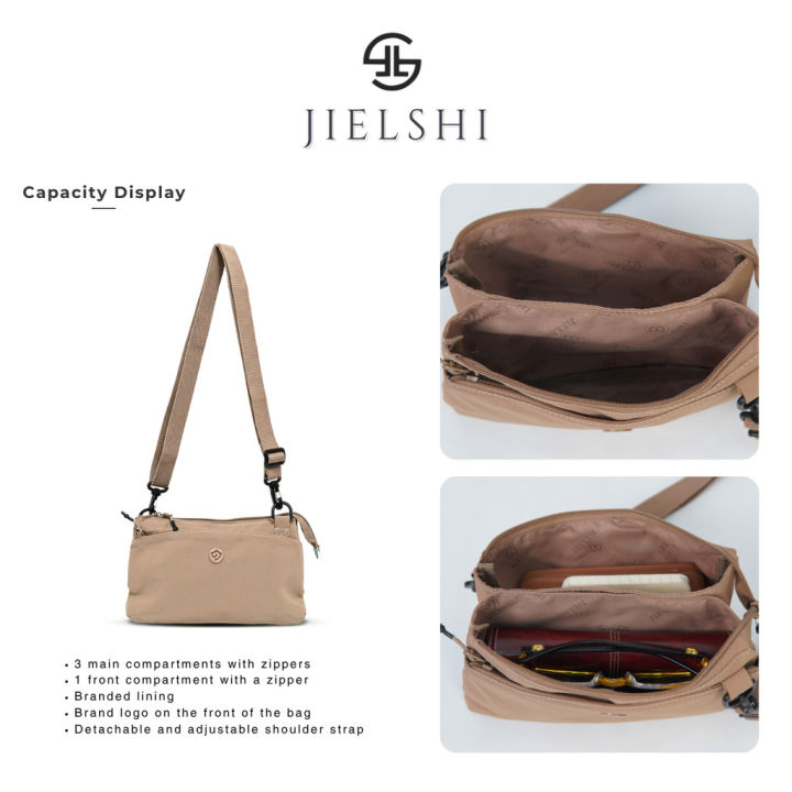 JIELSHI%20HAPPY%2083663-J#%20Slingbag%20Tas%20Selempang%20Wanita%20Casual%20Kekinian%20Bahan%20Parasut%20Crinkle%20Anti%20Air%20-%20Image%208
