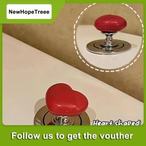 NewHopeTreee 1 2ชิ้นที่มีสีสันรูปหัวใจปุ่มกดถังน้ำถังน้ำกดผู้ช่วยศิลปะเล็บมือจับลิ้นชักประตู