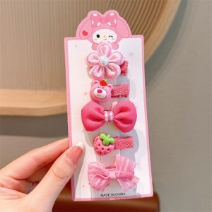 ULTRA Jepit Rambut Anak Motif Kartun/ Jepit Motif Bunga/ Ikat Rambut Lucu 1set isi 5