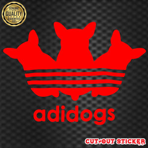 ADIDOGS 6x4.3 inches Cutout Sticker for Vehicles Tumbler & Laptop