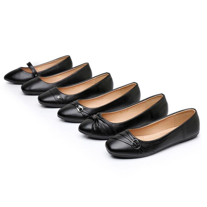 Classic Fashion Black School Shoes for Women Casual Pointed Toe