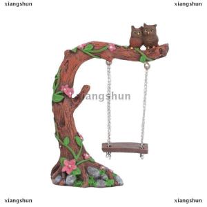 [COD] xiangshun Miniature Fairy Garden Swing Flower Tree Swing Figurine Swing Model For Micro Landscape Courtyard Garden Outdoor Display Decor