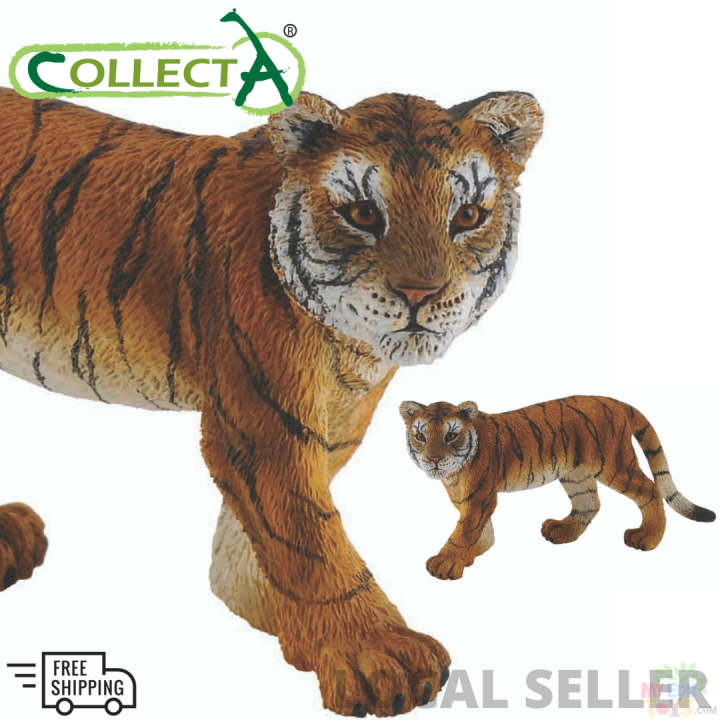 CollectA 88413 Tiger Cub - Walking Wild Life Animal Gr.22 Size CM:  L:8W:3H:4 realistic figurine collectible animals Toys action figure genuine  UK brand local seller adults boys girls educational learning hand painted