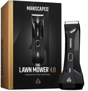 MANSCAPED ® The Lawn Mower ® 4.0 Electric Groin Hair Trimmer Replaceable SkinSafe ® Ceramic Blade Heads Waterproof Wet/Dry Clippers Rechargeable Wireless Charging Male Hygiene Grooming Razor