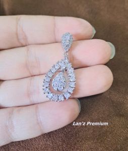 Liontin Perak Dancing Hall Kristal Swaroski Titanium 22K