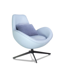 Ghế bành arm chair (egg chair OTRI Chummy) phong cách thư giãn thượng lưu chân xoay Phục Vị thiết kế mới nhất - Xanh