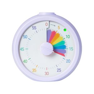 GURUNGMANI Rainbow Pattern Visual Timer for Kids Digital Display 60 Minutes Digital Pomodoro Timer Silent Pause Function Countdown Timer Classroom Kitchen