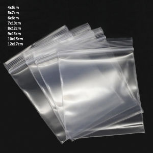 30-100pcs/bag 4*6/5*7/6*8/7*10/8*12cm Zipped Lock Reclosable Plastic Poly Clear Bags Bulk Jewelry Craft Accessory Packaging2026