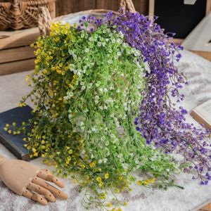 SKJK STUDIO Sống động như thật Cây giả dạng dây leo Làm thủ công Nhựa Cây giả rủ Cây xanh trồng trong chậu Hoa giả Cây xanh mô phỏng Trang trí nhà cửa