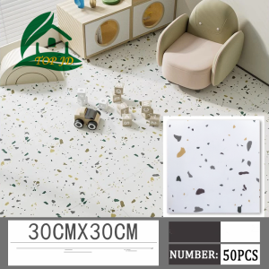 50PCS Self-adhesive floor tiles floor sticker wood Grain for living room aesthetic NonSlip 30CMX30CM Anti-Slip Flooring Tiles Durable Waterproof for Bedroom Bathroom Kitchen Home Decor