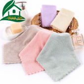 1PCS pure color square Microfiber Hand Towels Face Towel for kids Plain color pure design Cleaning kitchen 30CMX30CM