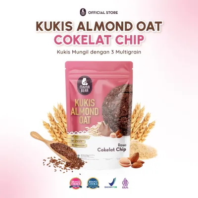 MamaBear Kukis Almond Oat Cokelat Chip Kaya Superfood Snack Cemilan BPOM Halal