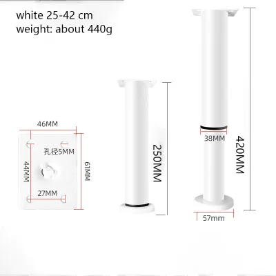 SG STOCK Metal Adjustable Furniture Cabinet Leg 8-42CM Height Telescopic Table Leg Sofa Leg Support Cabinet Foot Coffee Table Leg Bed Leg