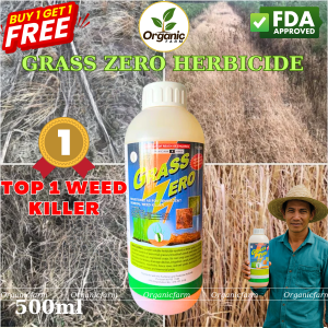 [Buy 1 get 1] Grass Zero Herbicide 500ml – Powerful Weed Killer for Garden & Farm Safe with Soil