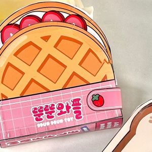 IPIE2 กระเป๋าวัสดุ Beanie Book หนังสือวัดความเงียบสำหรับนวดวาฟเฟิล หนังสือสติ๊กเกอร์ ทำเอง หนังสือเงียบร้านทำเล็บ 3D กระดาษฝ้าย สาวๆ