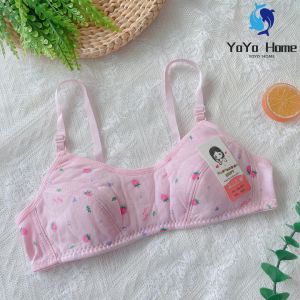 #2913(3pcs)New high quality cotton baby bra for kids teens girls Strawberry design pang8-12years old