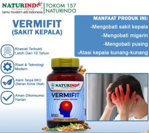 VERMIFIT  Obat herbal sakit KEPALA sebelah Vertigo  Migrain migren syaraf kepala terasa berat
