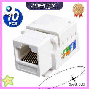 ZoeRax 10PCS RJ45 Keystone Jack Cat6 Cat5e Toolless Network Outlet Ethernet Wall Jack Module for Wall Plate LAN Cable