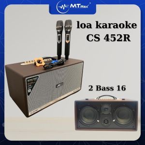 Loa Xách Tay Karaoke CS 452R Công Suất 150W 2 Micro- nghe nhạc hay -karaoke cũng hay-Kiểu dáng sang trọng- Phù hợp mọi không gian