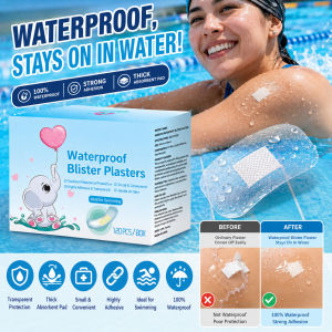 Waterproof Swim Bandage Patch Waterproof Adhesive Band Aid Wound Dressing Medical Grade First Aid Cover Shower Beach Sports Protection Skin Care Supplies Breathable Seal Strong Fixation Daily Use