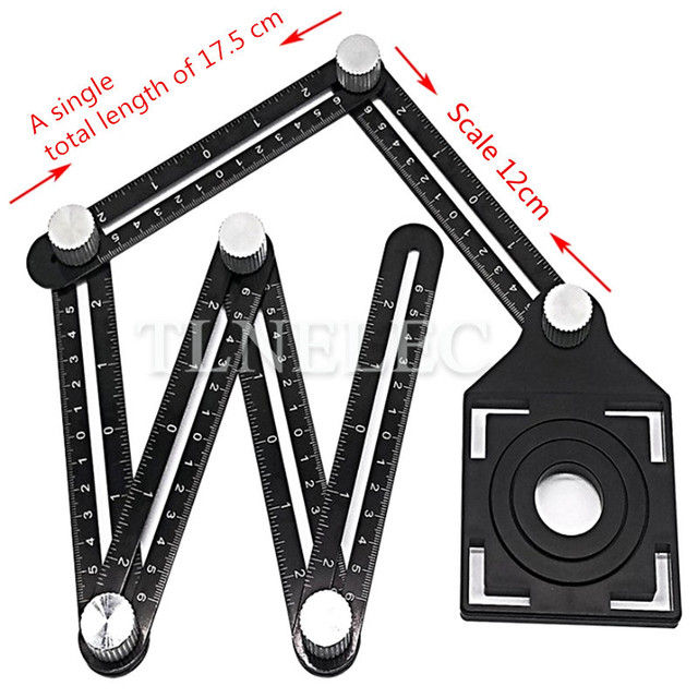 yingke Aluminum Alloy Six Folding Ruler Tile Opening Hole Locator ...