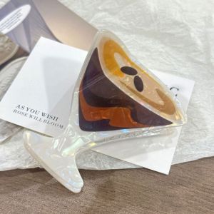 BRAKE Acrylic Kẹp tóc chủ đề Kẹp tóc đuôi ngựa Hình dạng cốc Kẹp cá mập sáng tạo Thời trang Phong cách bãi biển Kẹp tóc acrylic Mùa hè