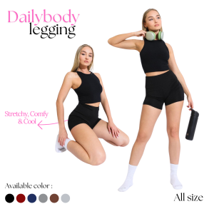 Dailybody Legging Pendek Premium Highwaist Seamless Anti Jiplak