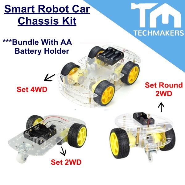 2WD/4WD Smart Robotics Robot Car Chassis Kit with DC Motor Line ...